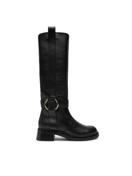 See By Chloé De piele cizme tina negru