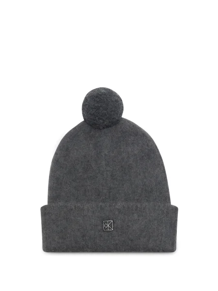Căciulă Calvin Klein de lână gri