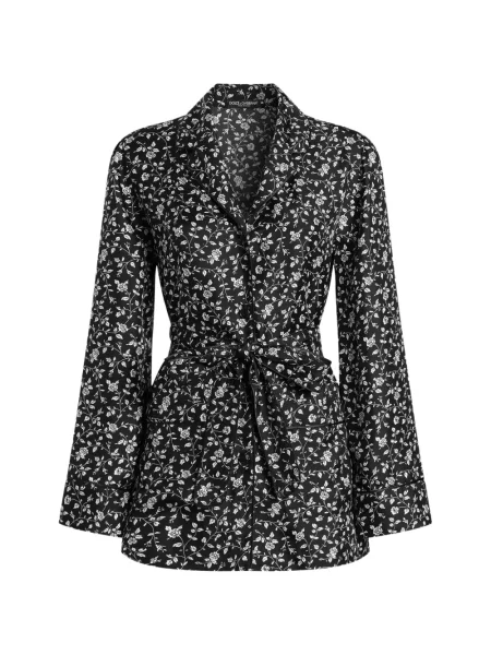 Cămașă Dolce & Gabbana cu imagine din țesătură twill negru
