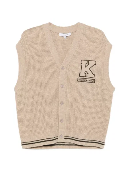 Cardigan Maison Kitsune tricotate cu autograf