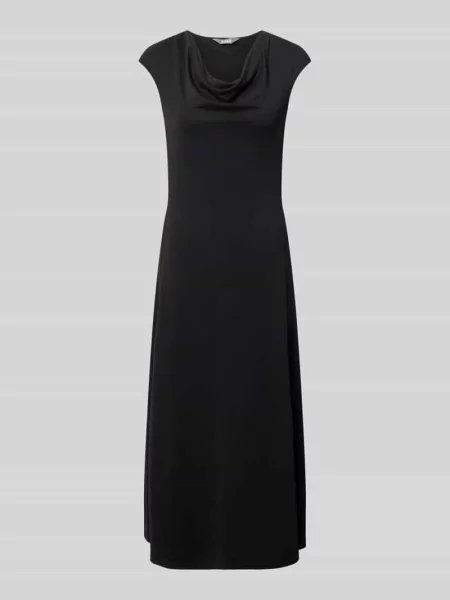 Sukienka midi o kroju regular fit z lejącym dekoltem model Vetusta' Mm By Max Mara czarna