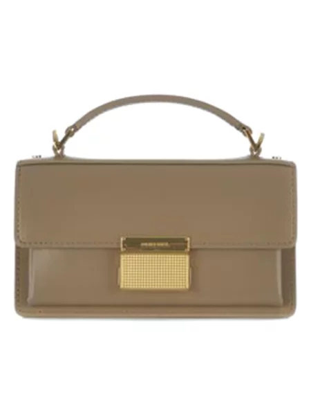 Mała torebka skórzana Golden Goose skórzana złota