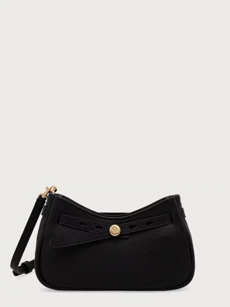 Tory Burch geantă crossbody pentru femei din piele Romy Zip negru