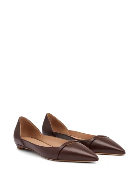 Δερμάτινη γοβάκια Malone Souliers χωρίς τακούνι καφέ