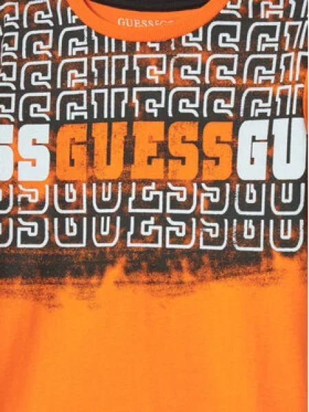 Guess Póló Regular Fit narancssárga