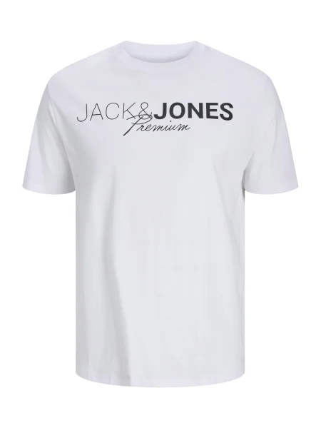 Jack & Jones Plus Tricou JPRBLANEO negru alb