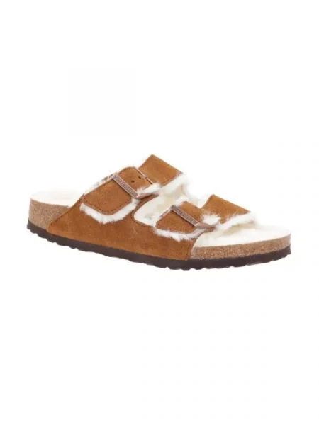Birkenstock Bőr otthoni cipő Arizona VL barna