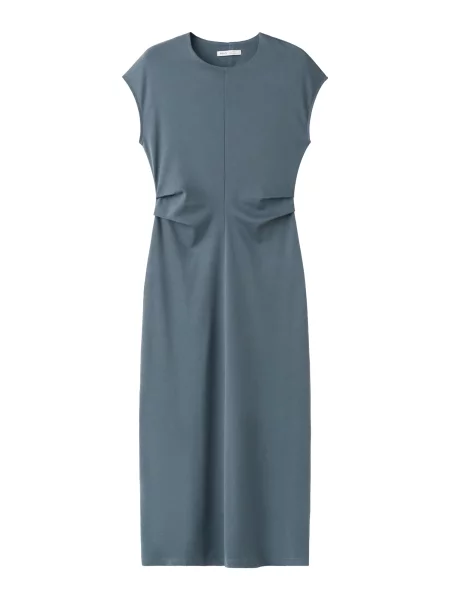 MANGO Rochie CARROTI fumuriu albastru