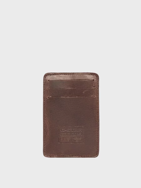 Шкіряний гаманець G-star Raw коричневий