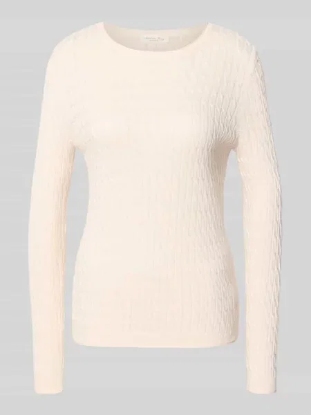 Sweter z dzianiny o kroju slim fit ze ściegiem warkoczowym Christian Berg Woman