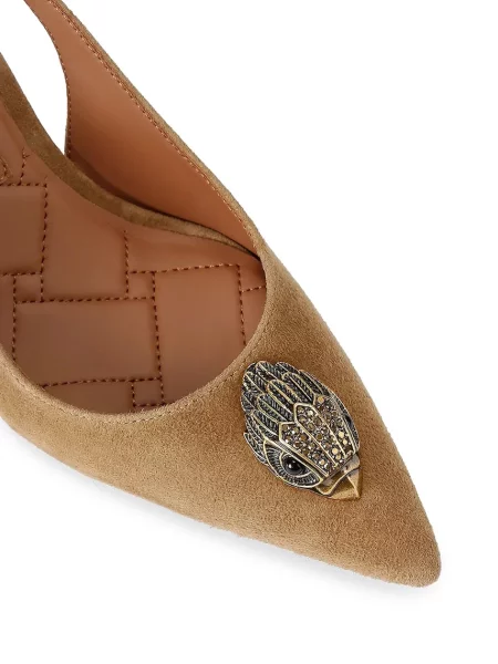 Szarvasbőr tűsarkú félcipő Kurt Geiger London barna