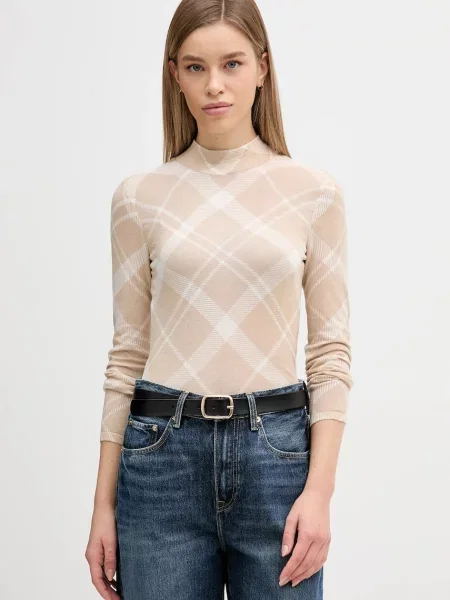 Barbour pulover de Savannah light cu turtleneck bej