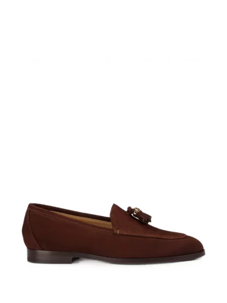 Pantofi loafer Doucal's din piele de căprioară maro