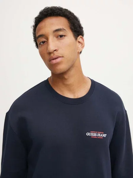 Кофта Guess Jeans з принтом синій