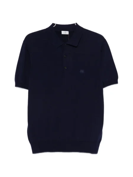 Polo Etro cu broderie albastru
