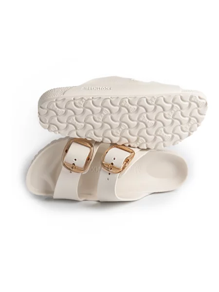 Klapki Birkenstock na sprzączkę beżowe