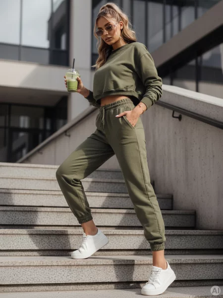 Komplet dresowy SOLIR khaki Dstreet