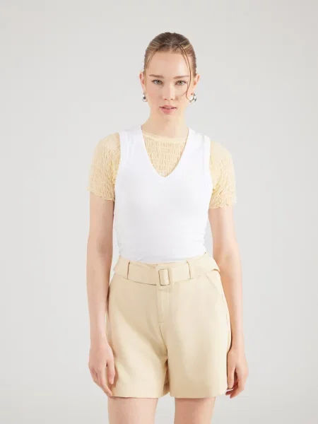 WEEKDAY Top Grace negru alb
