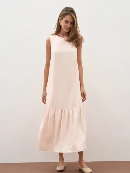 Сукня максі TrikoBakh пудра