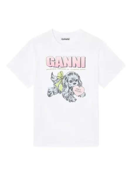 Tricou Ganni alb
