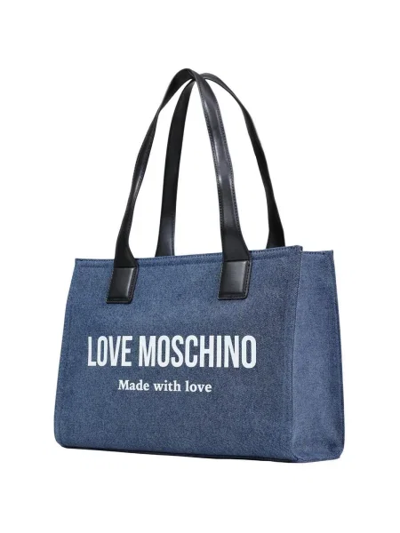 LOVE MOSCHINO Kabelka Modrá biela