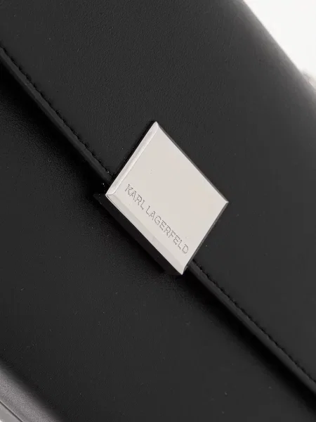Кожаная сумка Karl Lagerfeld черная