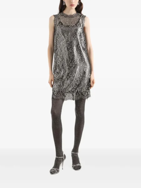 Rochie mini Dolce & Gabbana din dantelă de costum negru