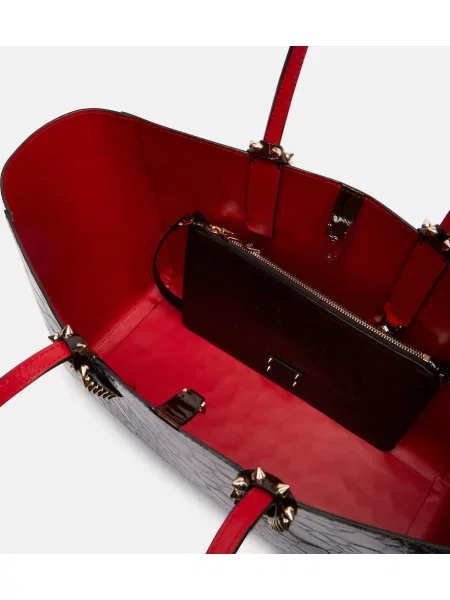 Geanta de piele Christian Louboutin din piele maro
