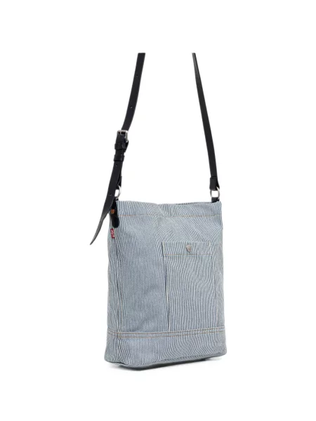 Curea Levi's® cu broderie cu cataramă cu dungi albastru