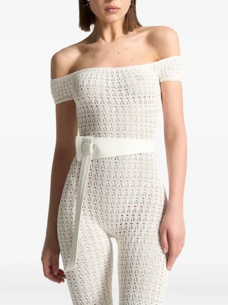 Salopetă Manière De Voir tricotate alb