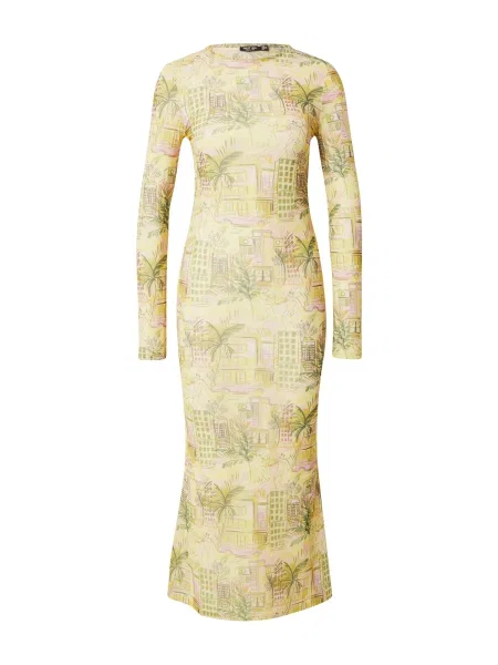 Nasty Gal Šaty citronová růžová zelená