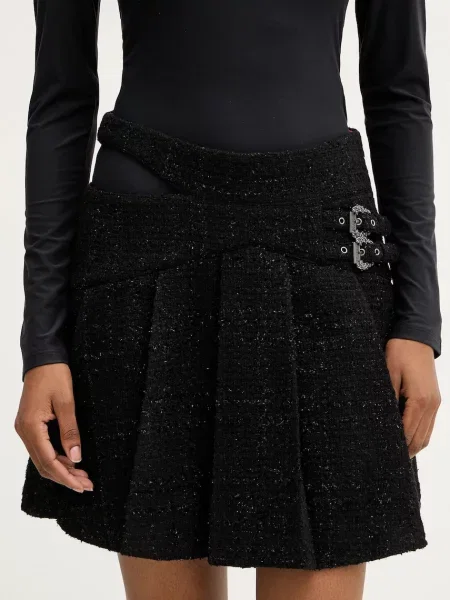 Versace Jeans Couture fustă mini mini drept negru