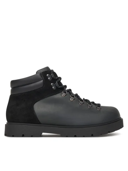 Birkenstock cizme înalte din piele Jackson negru