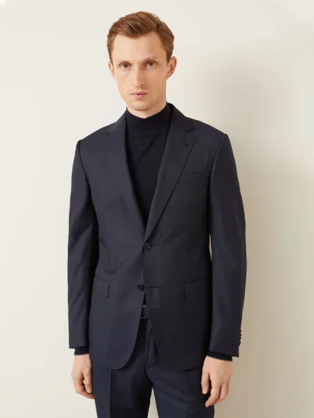 Zegna Garnitur Tailored Fit blau granatowy