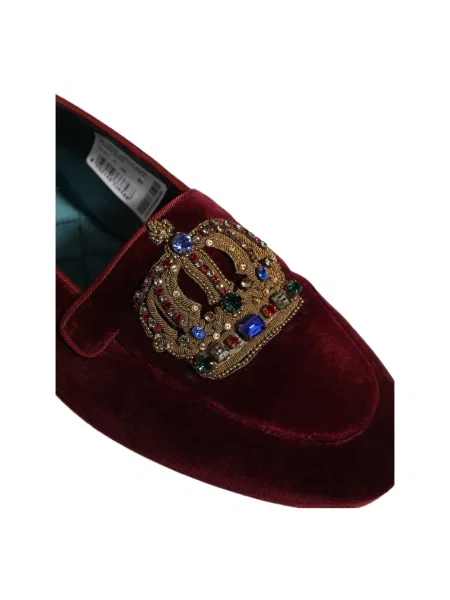 Półbuty Dolce And Gabbana skórzane czerwone