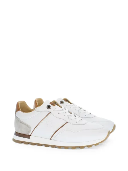 Sneakerși La Martina din piele alb