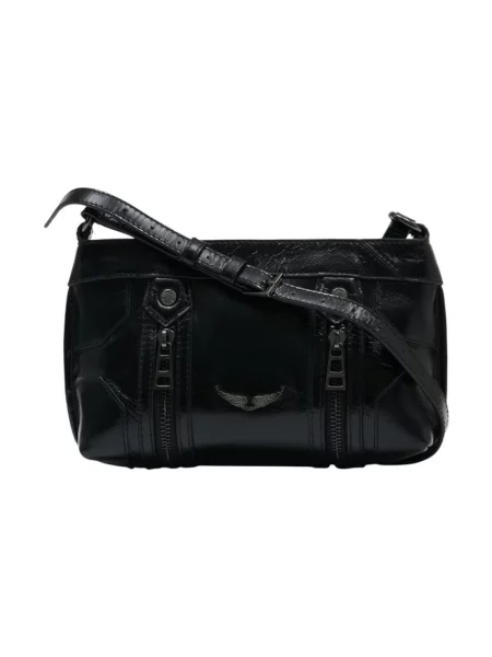 Torebka Zadig & Voltaire skórzana retro czarna