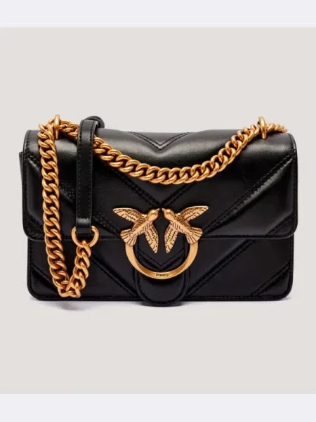 PINKO Geantă Love One Mini Light Dc. Al PLTT negru