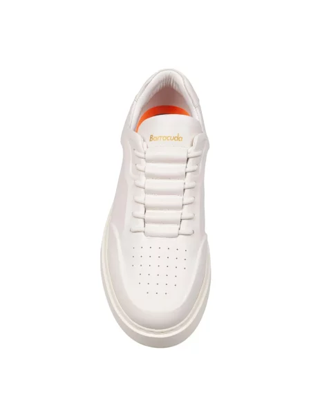 Sneakersy Barracuda skórzane wsuwane białe