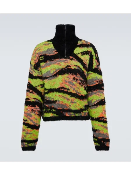 Pulover Erl din jacard cu dungi de tigru