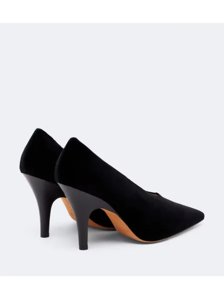 Pantofi cu toc Le Monde Beryl de catifea negru