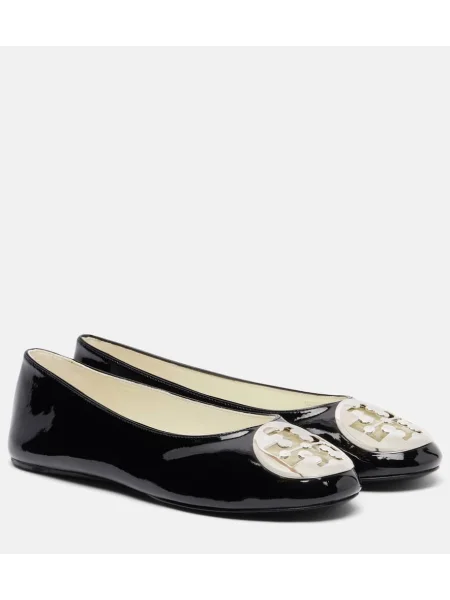 Balerini Tory Burch din piele de lac negru