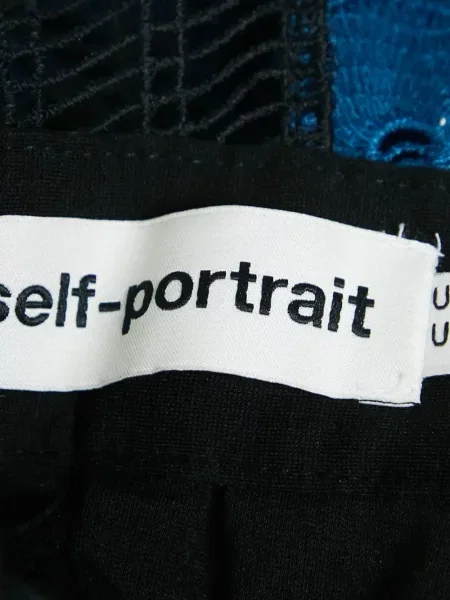 Rochie Self-portrait din dantelă de costum albastru