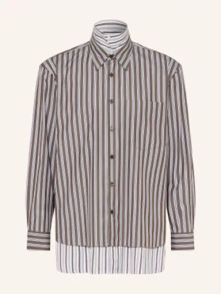 Dries Van Noten Koszula O Luźnym Kroju braun biała