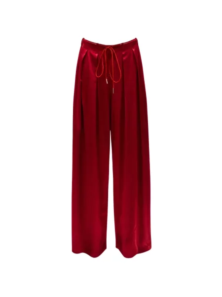 Pantaloni palazzo Danamé cu cordon roșu