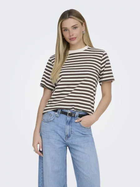 Футболка Only чорний/бежевий чорна