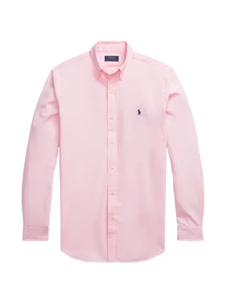 Tricou polo Polo Ralph Lauren cu glugă cu blană cu broderie roșu
