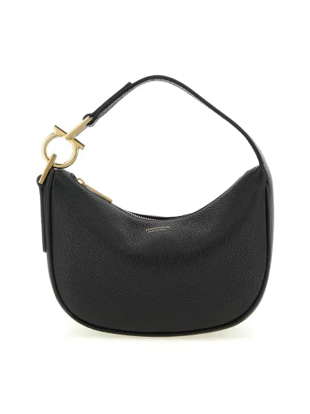 Top Ferragamo skórzany czarny