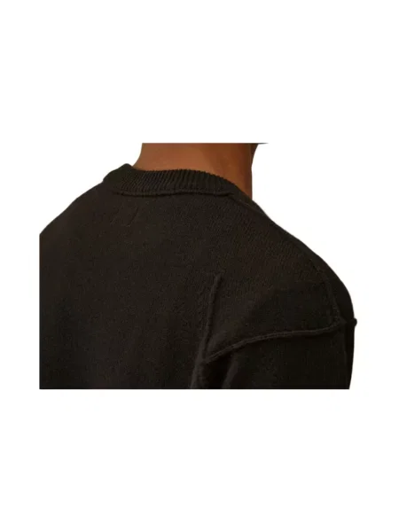 Sweter C.p. Company wełniany z logo czarny