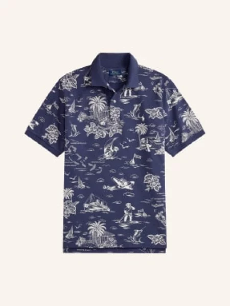 Polo Ralph Lauren Big & Tall Pletené Polo Tričko / krémová modrá